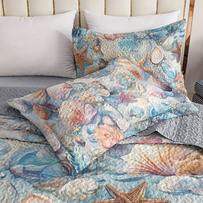 Ceeprints Quilt 3-Piece Shell Coasters