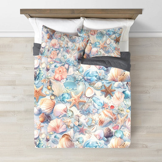Ceeprints Quilt 3-Piece Shell Coasters