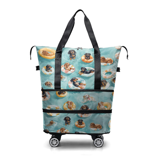 Cee™ Rolling Duffle Bag Dachshund Pool Party