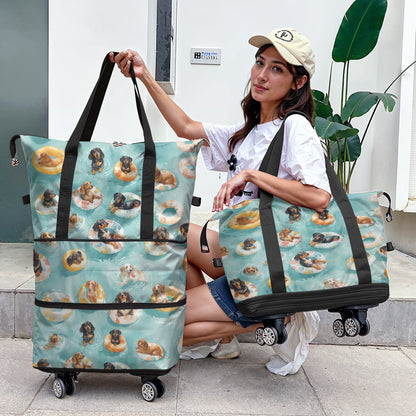 Cee™ Rolling Duffle Bag Dachshund Pool Party