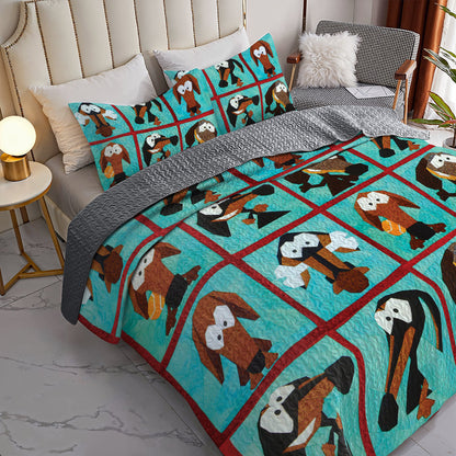 Ceeprints All Season Quilt 3-Piece Set Dachshund