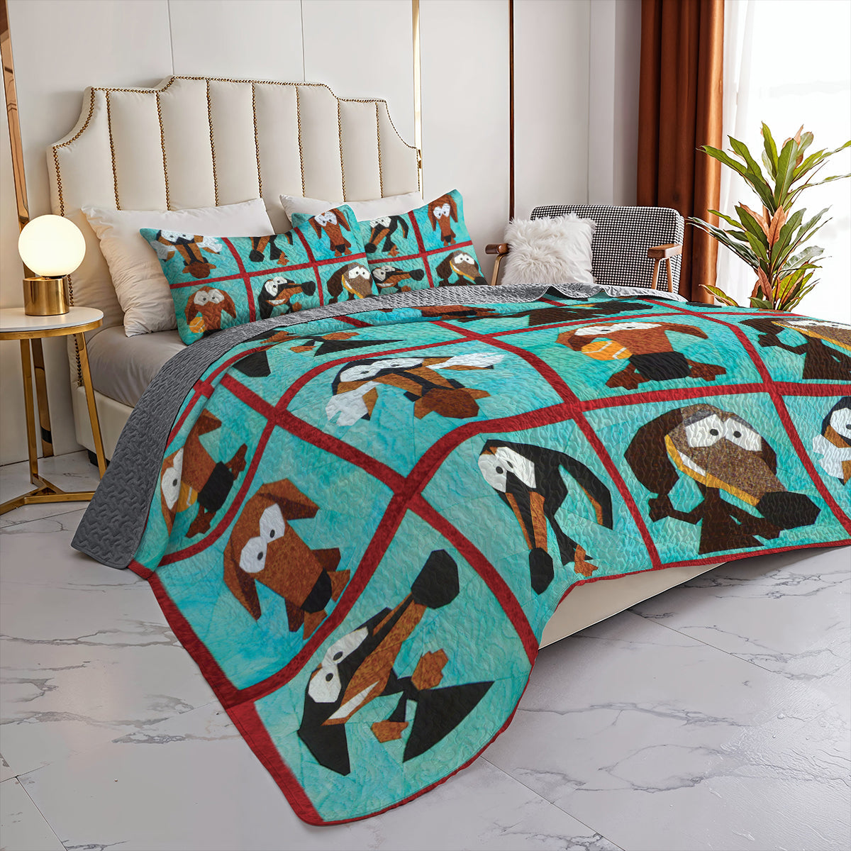 Ceeprints All Season Quilt 3-Piece Set Dachshund