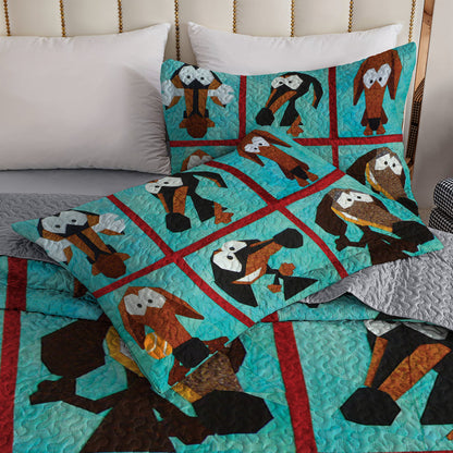 Ceeprints All Season Quilt 3-Piece Set Dachshund