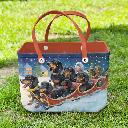 Ceeprints Cee™ Bag Dachshunds on Christmas Duty