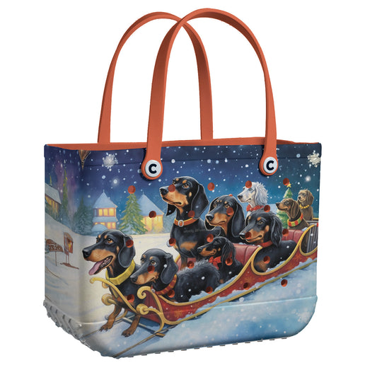 Ceeprints Cee™ Bag Dachshunds on Christmas Duty