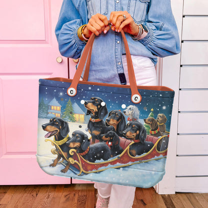 Ceeprints Cee™ Bag Dachshunds on Christmas Duty