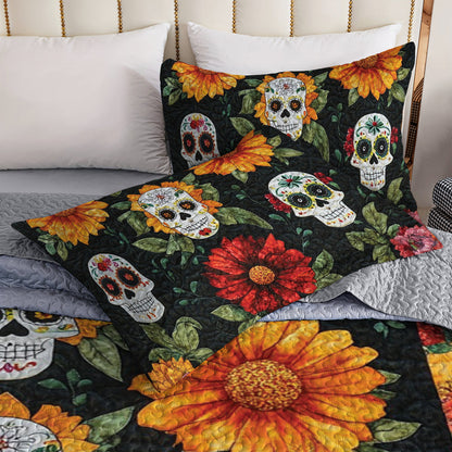 Ceeprints All Season Quilt 3-Piece Set Flor de Muerto