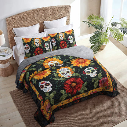 Ceeprints All Season Quilt 3-Piece Set Flor de Muerto