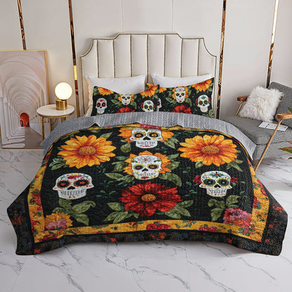 Ceeprints All Season Quilt 3-Piece Set Flor de Muerto