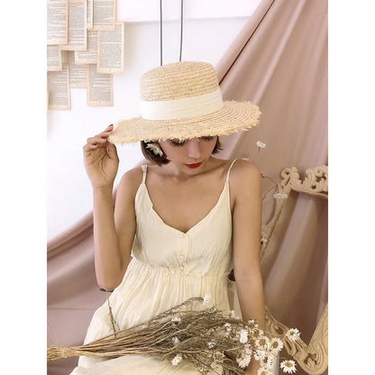 Ceeprints Raffia Bow Sun Visor
