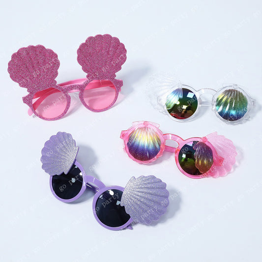 Mermaid Shell Sunglasses – Shiny Party Photo Props