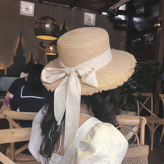 Ceeprints Raffia Bow Sun Visor