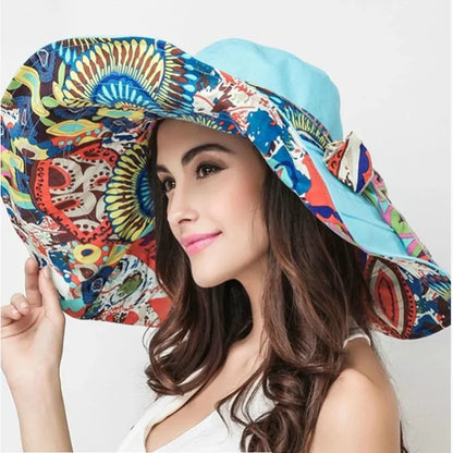 Ceeprints Floral Wide Brim Hat