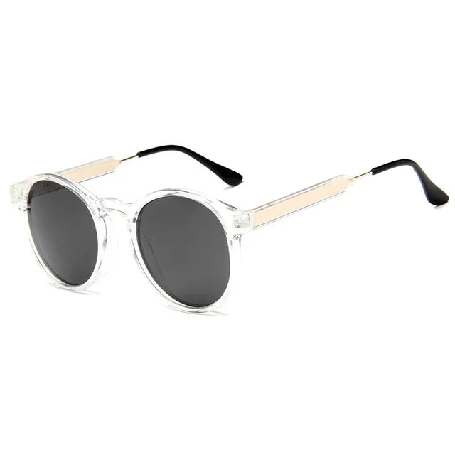 Retro Round Sunglasses – Vintage Transparent Design