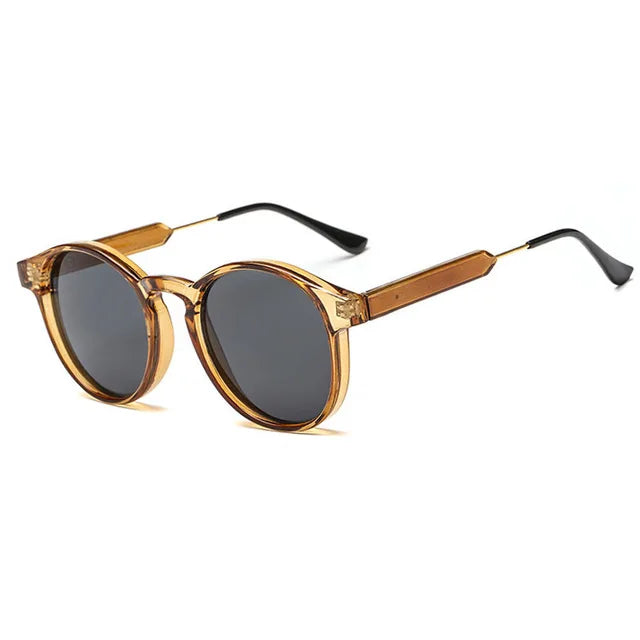 Retro Round Sunglasses – Vintage Transparent Design