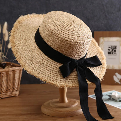Ceeprints Raffia Bow Sun Visor