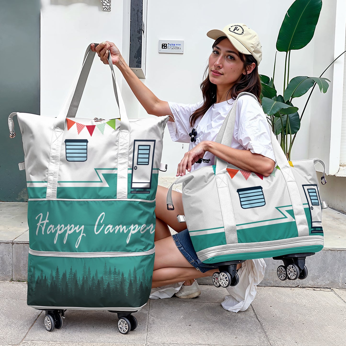 Cee™ Rolling Duffle Bag Happy Camper