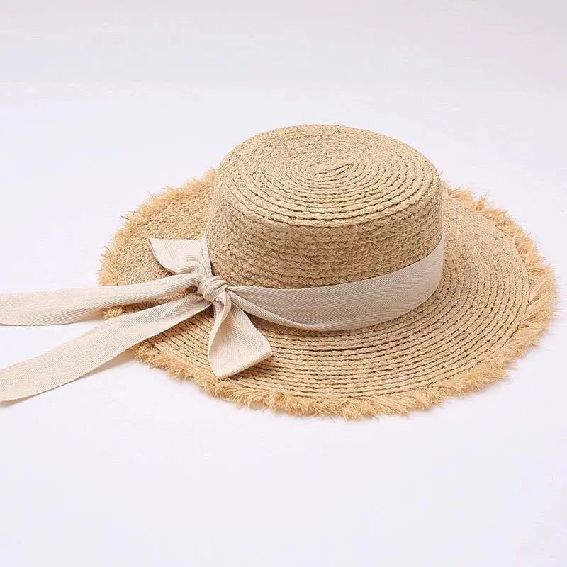 Ceeprints Raffia Bow Sun Visor