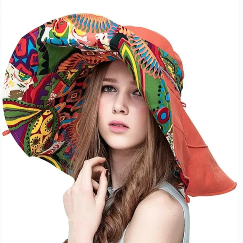 Ceeprints Floral Wide Brim Hat