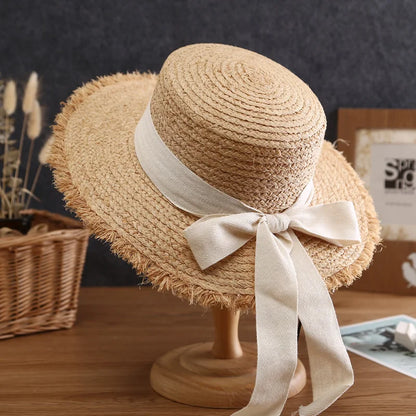 Ceeprints Raffia Bow Sun Visor