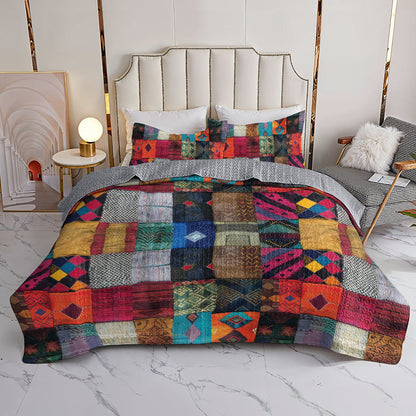 Ceeprints Quilt Bedding Set Hippie patchwork cotton