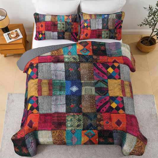 Ceeprints Quilt Bedding Set Hippie patchwork cotton