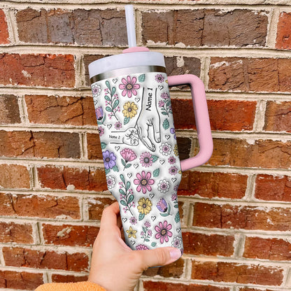 Ceeprints Personalized Tumbler Holding Hands