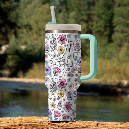 Ceeprints Personalized Tumbler Holding Hands