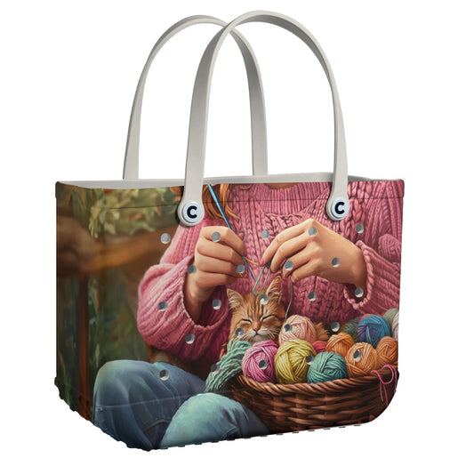 Ceeprints Cee™ Bag Knitting Kitty