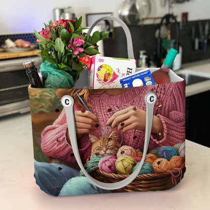 Ceeprints Cee™ Bag Knitting Kitty