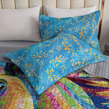 Ceeprints Quilt 3-Piece Lady horse flowers