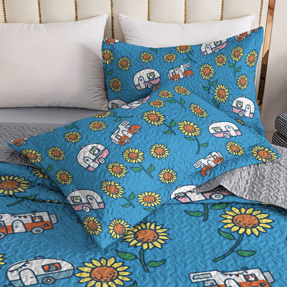 Ceeprints All Season Quilt 3-Piece Set Life is good with camping