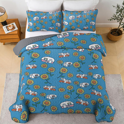 Ceeprints All Season Quilt 3-Piece Set Life is good with camping