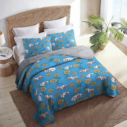 Ceeprints All Season Quilt 3-Piece Set Life is good with camping