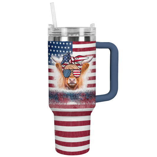 Ceeprints Tumbler Moo & 'Merica