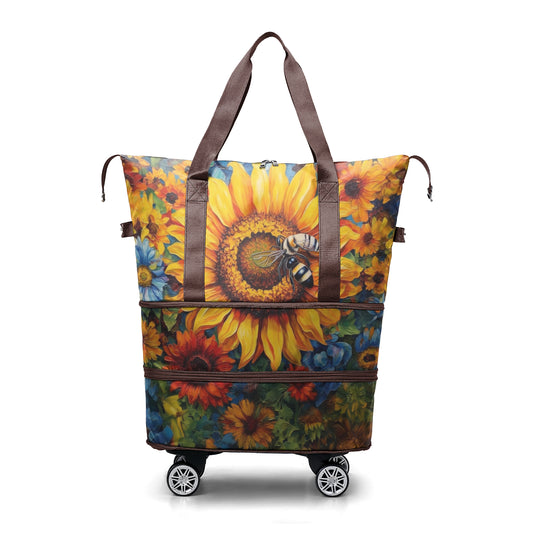 Cee™ Rolling Duffle Bag Sunflower Bee Delight