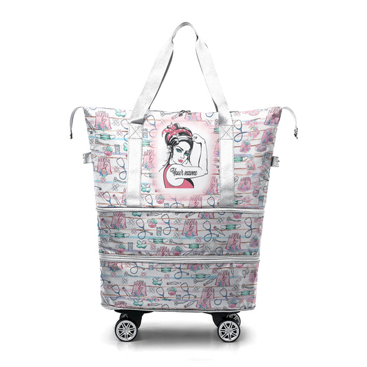 Cee™ Rolling Duffle Bag Stethoscope Chic - Custom Name