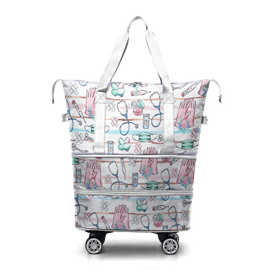 Cee™ Rolling Duffle Bag Stethoscope Chic