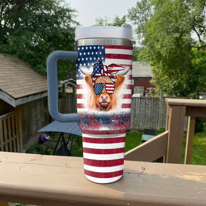 Ceeprints Tumbler Moo & 'Merica