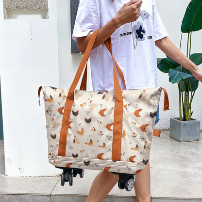 Cee™ Rolling Duffle Bag Rustic Chicken