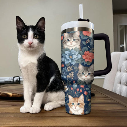 Ceeprints Tumbler Feline Blooms