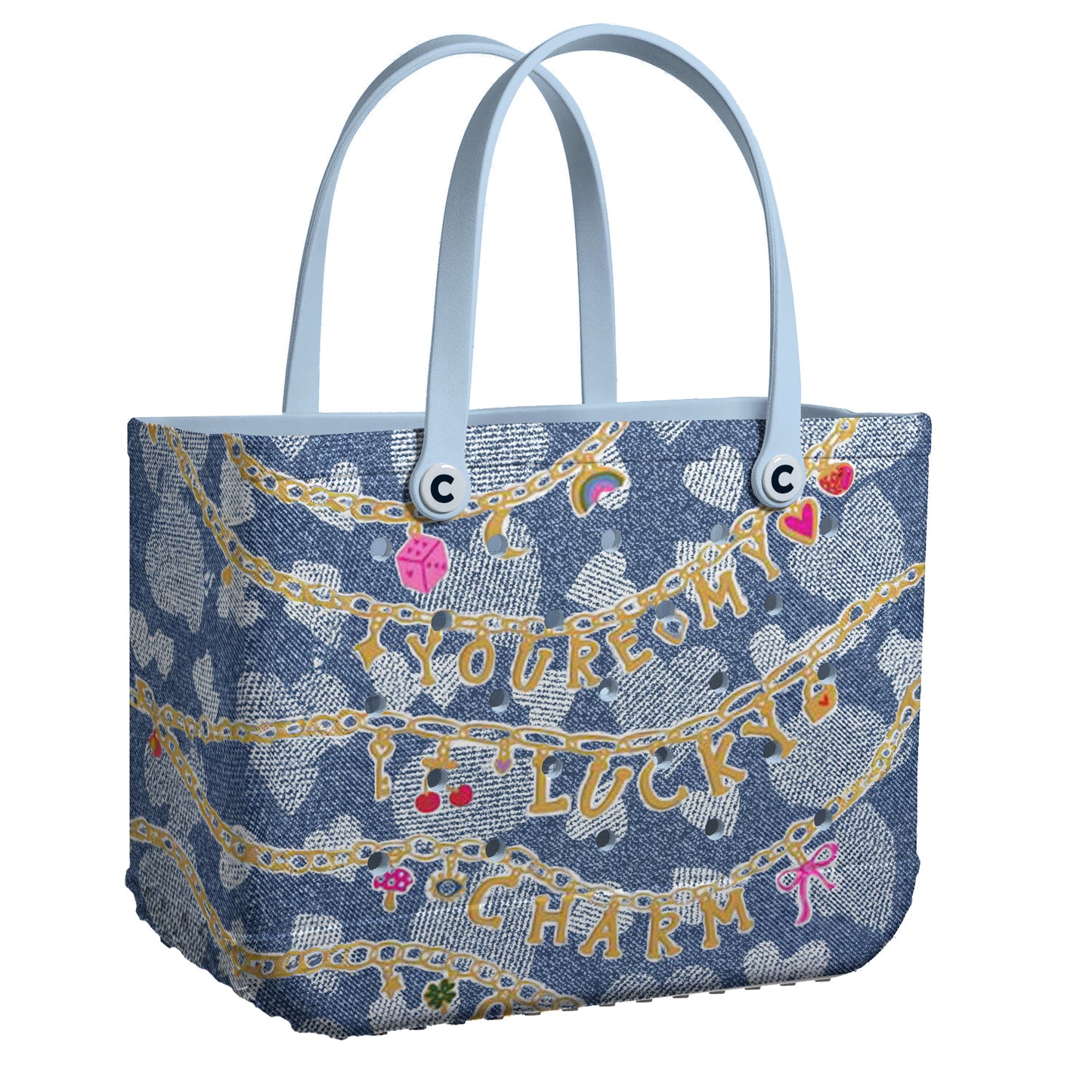 Ceeprints Cee™ Bag Lucky Denim Charm