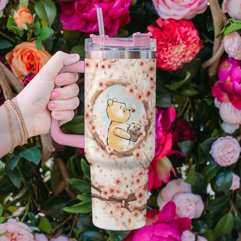 Ceeprints Tumbler Cherry Blossom Bear