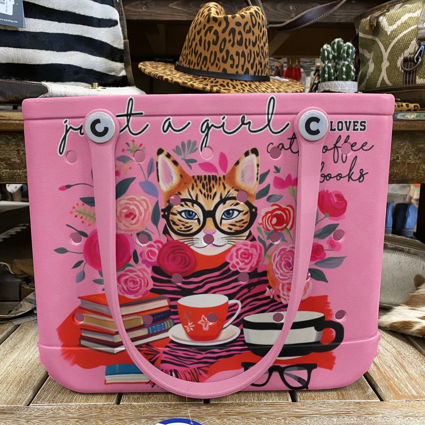 Ceeprints Cee™ Bag Cats Coffee Books