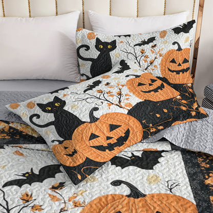 Ceeprints All Season Quilt 3-Piece Set Midnight Whiskers