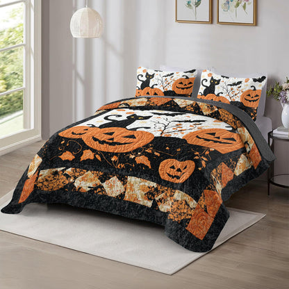 Ceeprints All Season Quilt 3-Piece Set Midnight Whiskers