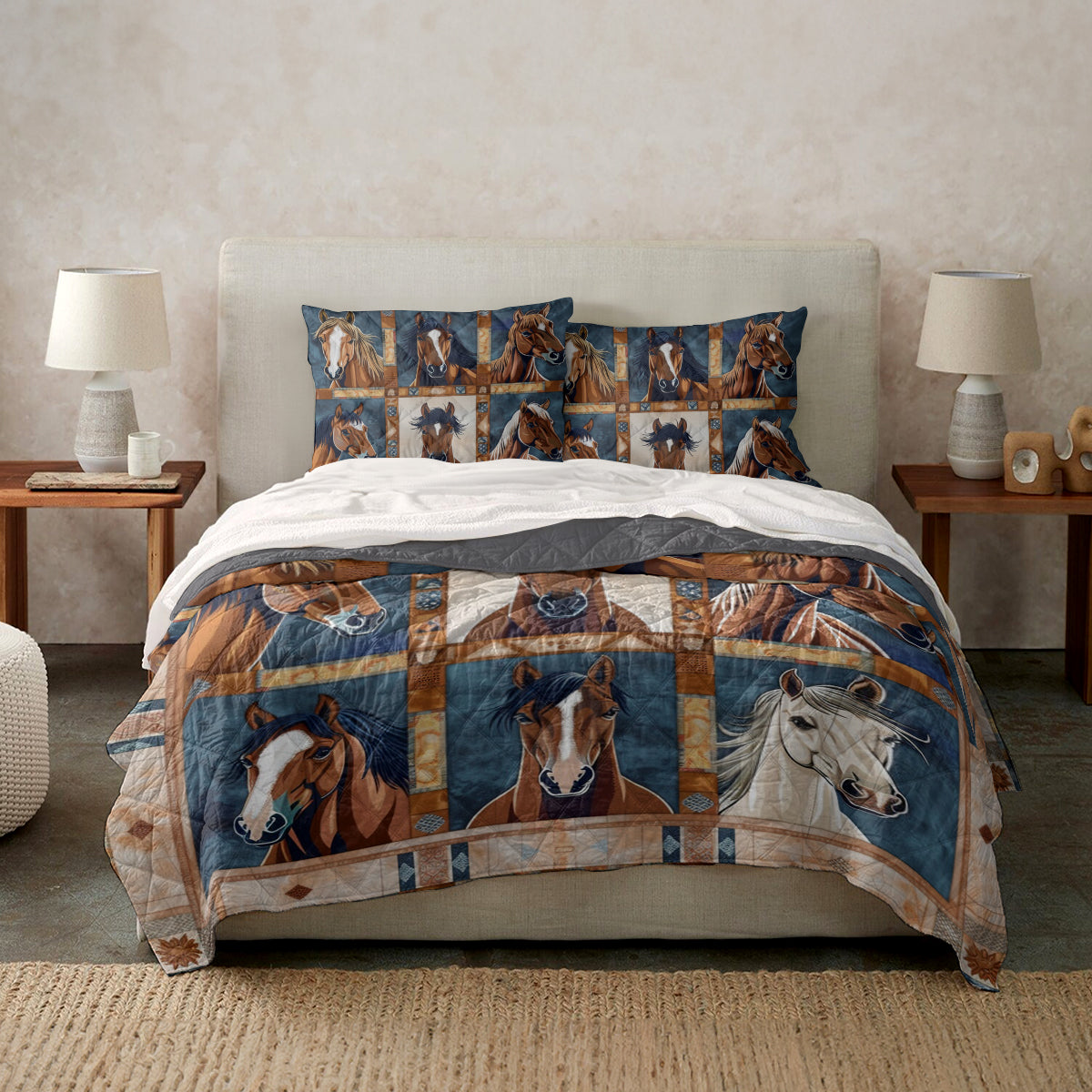 Ceeprints Quilt 3-Piece Set Native Horse