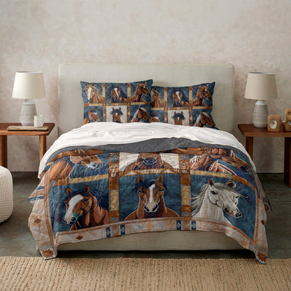 Ceeprints Quilt 3-Piece Set Native Horse