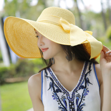 Straw Hat Summer Women Foldable Outing All-Match Beach Hat