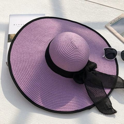 Korean-Style Wide Brim Straw Hat – Fashionable Sun Protection for Women